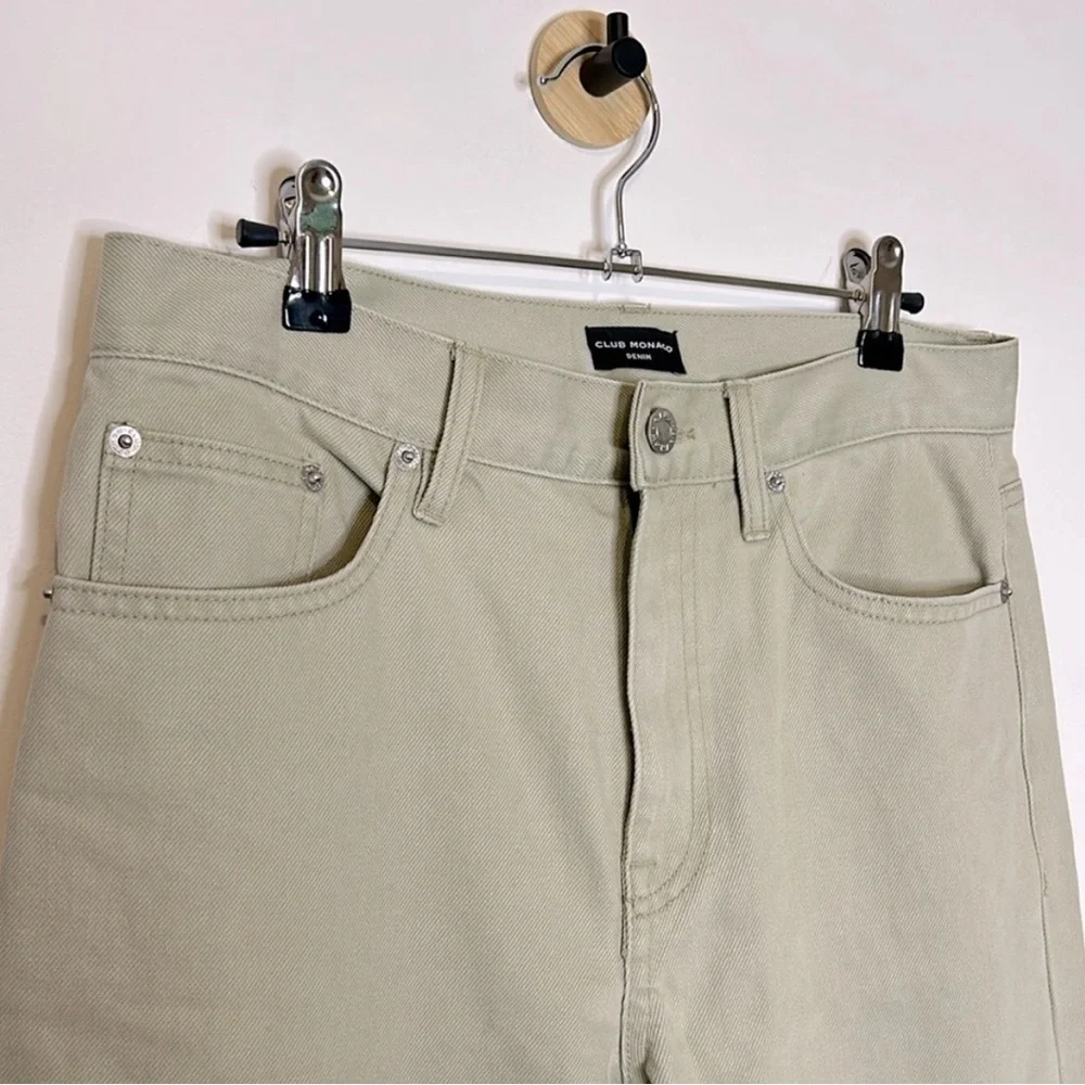 Club Monaco Women’s‎ Jeans 26 Sage Green Relaxed Slim Crop High Rise Straight